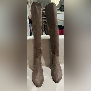 Marc Fisher Suede Heeled Brown boots with back tie 9